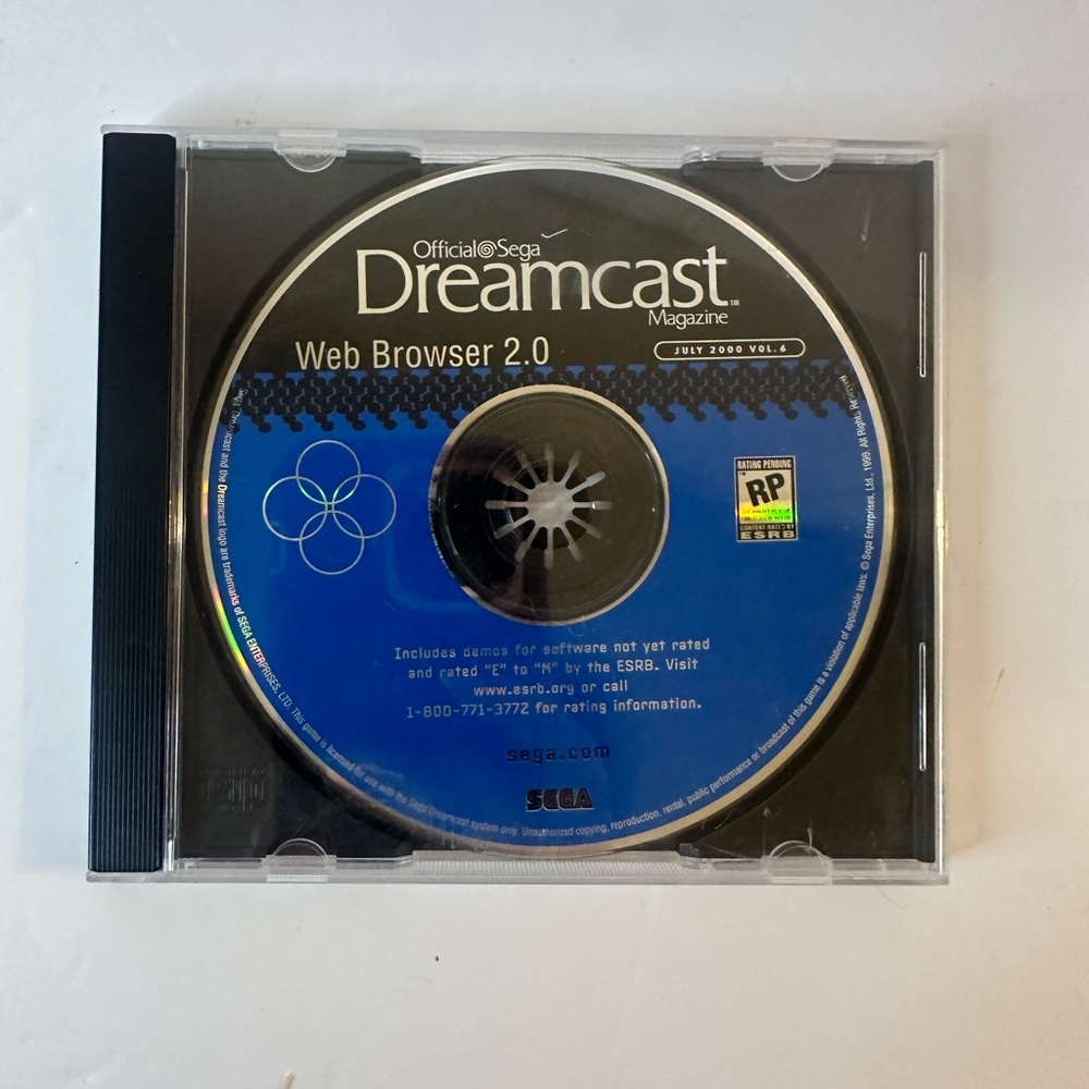 Sega Dreamcast Web Browser 2.0 CD